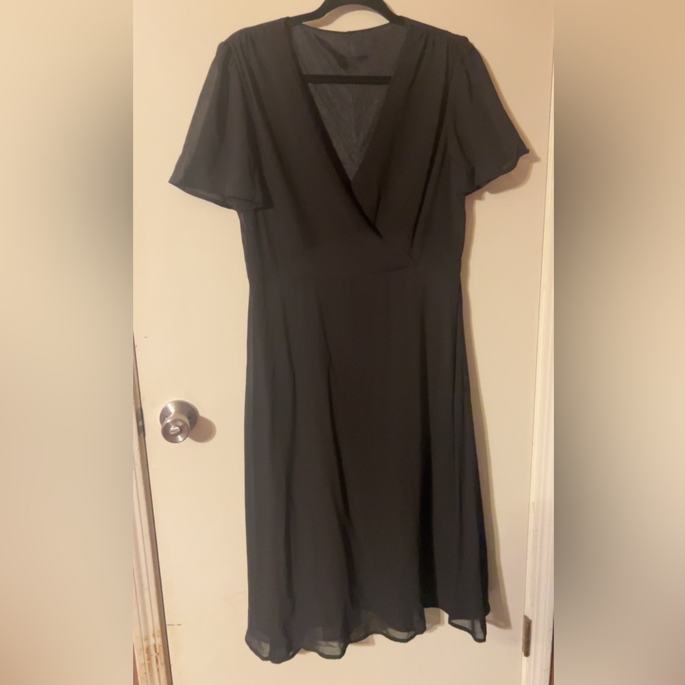 Classic Black V-Neck Women’s Dress